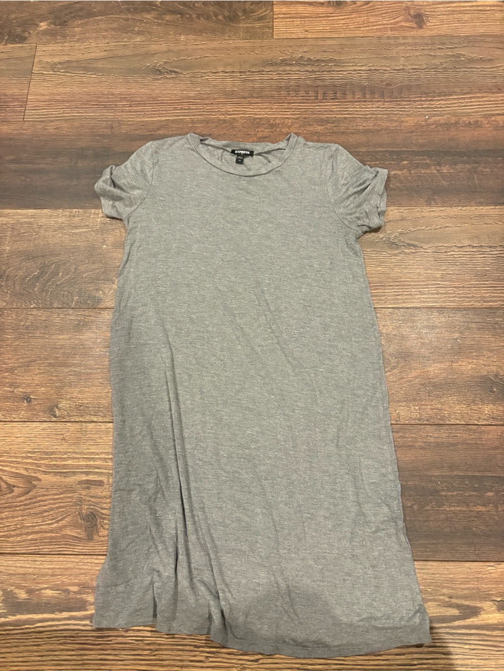 Express Gray Midi T-Shirt Dress